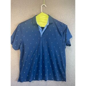 Bermuda Sands Shirt Womens‎ XXL Blue Short Sleeve Polo  Casual Preppy